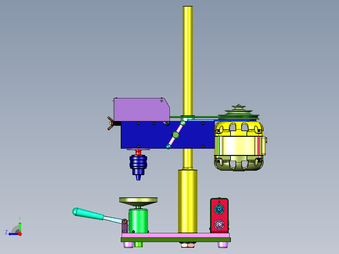 工业级工作台高精度钻孔机右视图