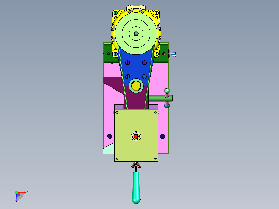 工业级工作台高精度钻孔机俯视图