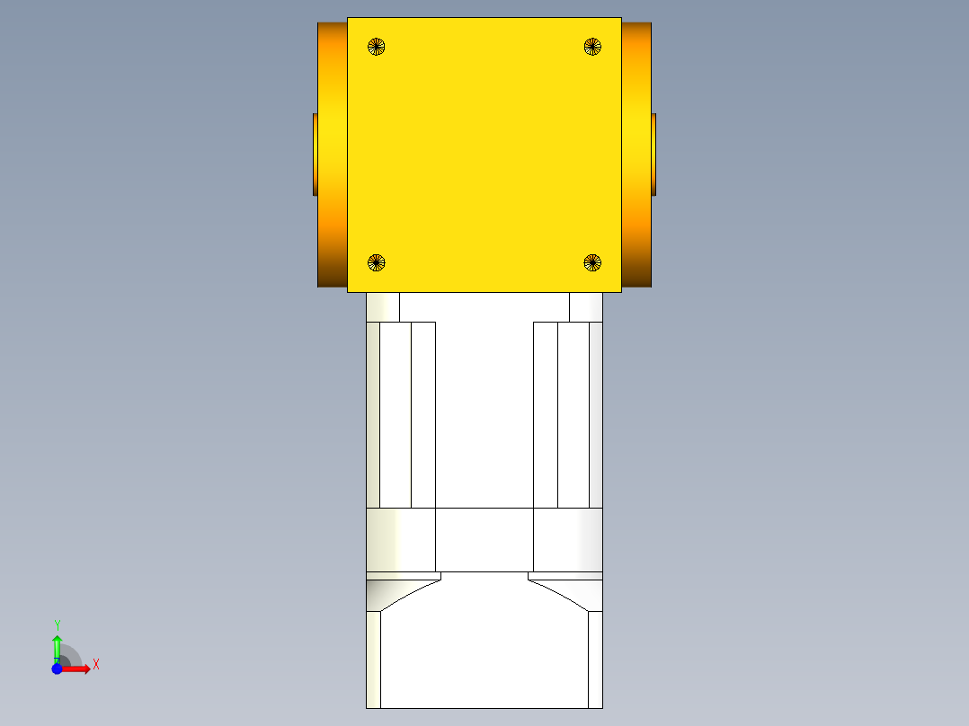 换向器PW140双孔 PLX120-L3 22-110-145-M8.stp前视图