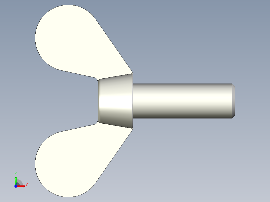 带耳螺钉-DIN_316_Wing_screws_12x1.75x35-29.7-19.5_65_4.9_33.5_12.stp前视图