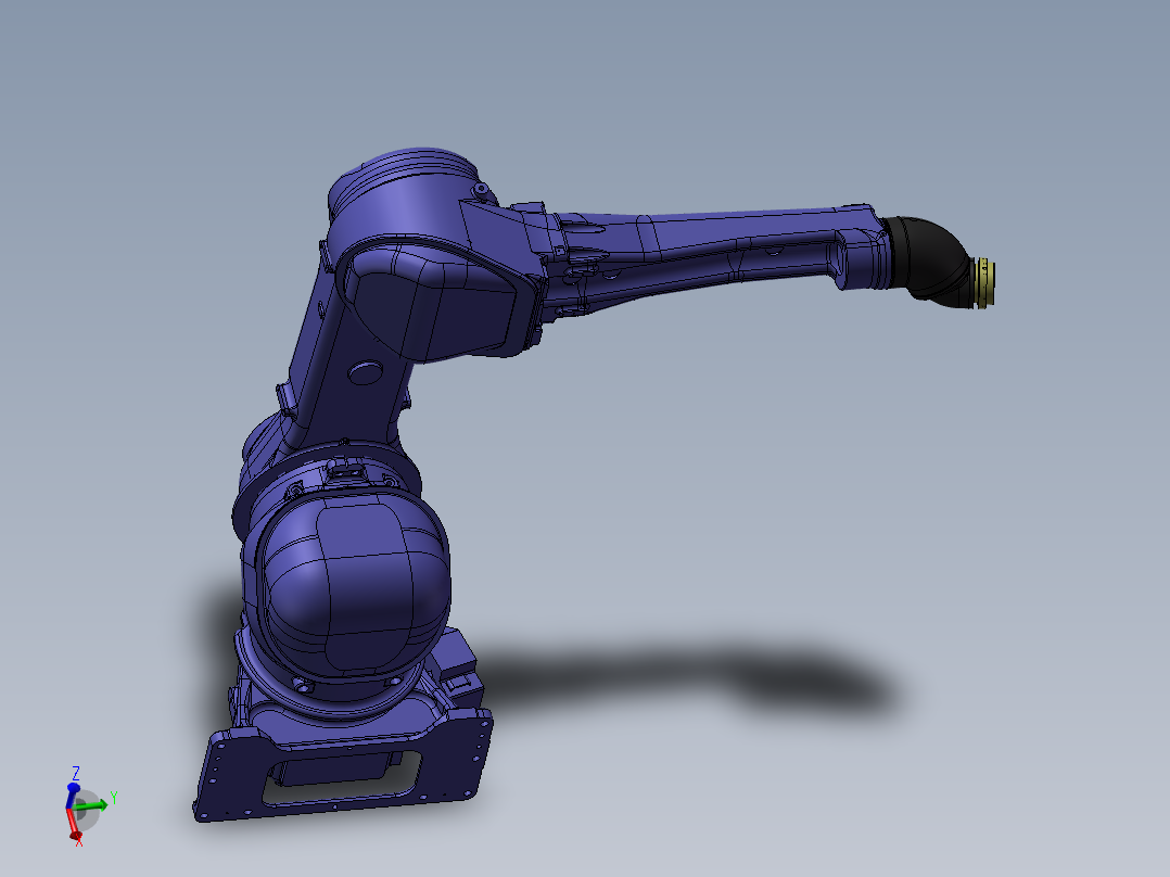 安川EPX2700右侧安装喷涂机器人关节可运动模型