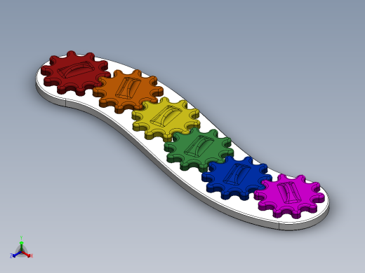 齿轮联动玩具 SW STP正等轴测缩略图