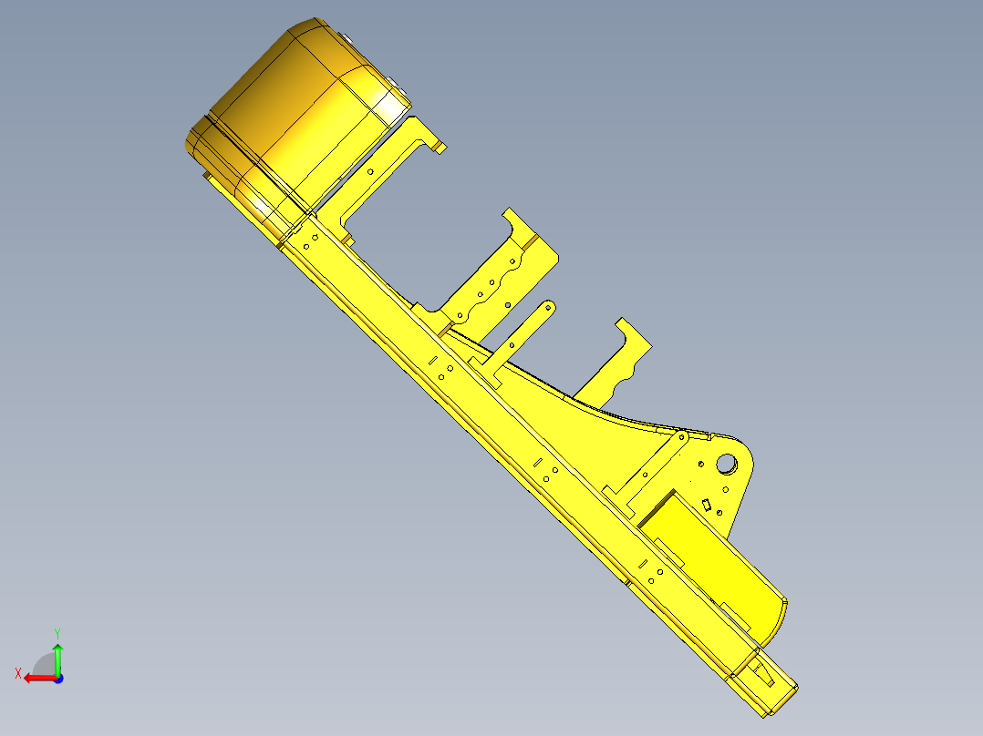 挖掘机小松360底座设计后视图