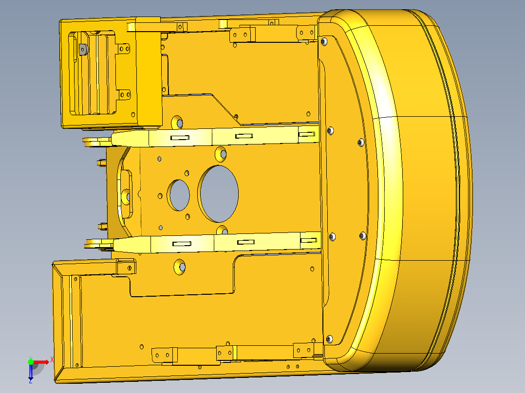 挖掘机小松360底座设计俯视图