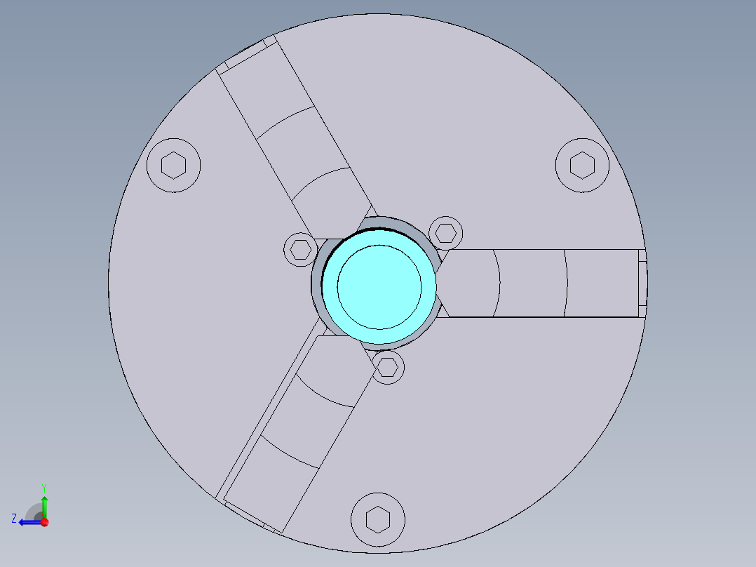 压面机刀轴夹具设计右视图