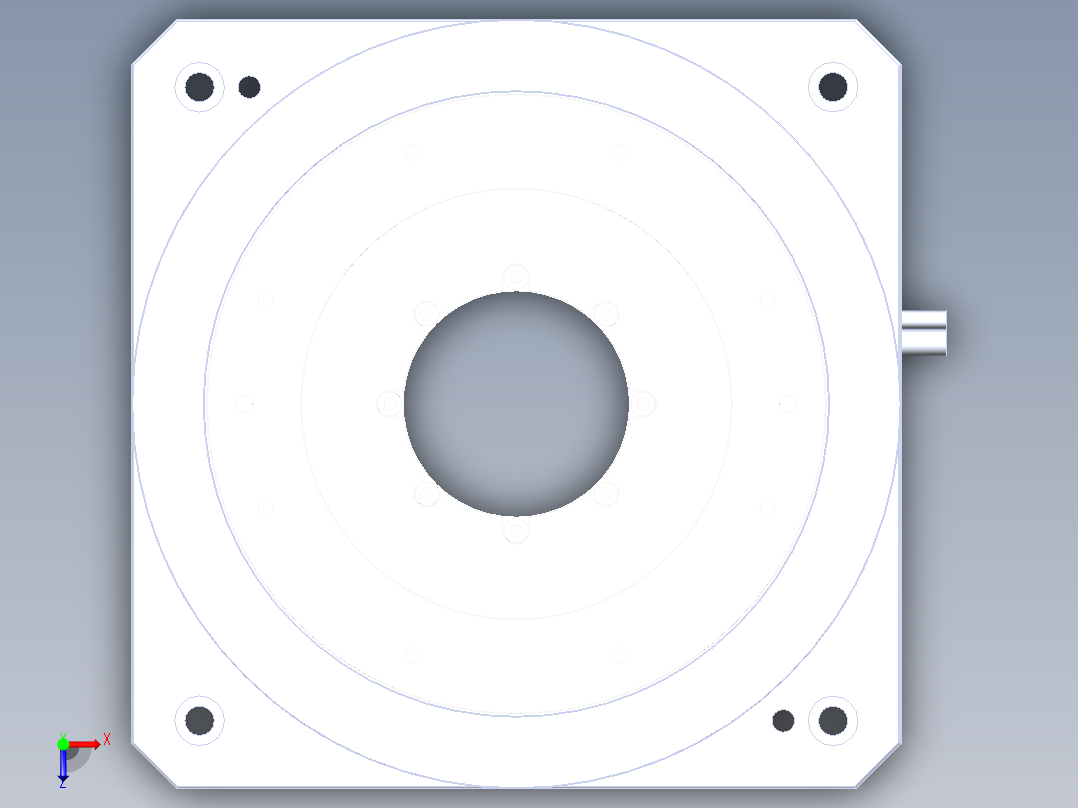 170-012直驱电机俯视图