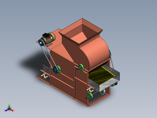 蓖麻脱壳机-SW正等轴测缩略图