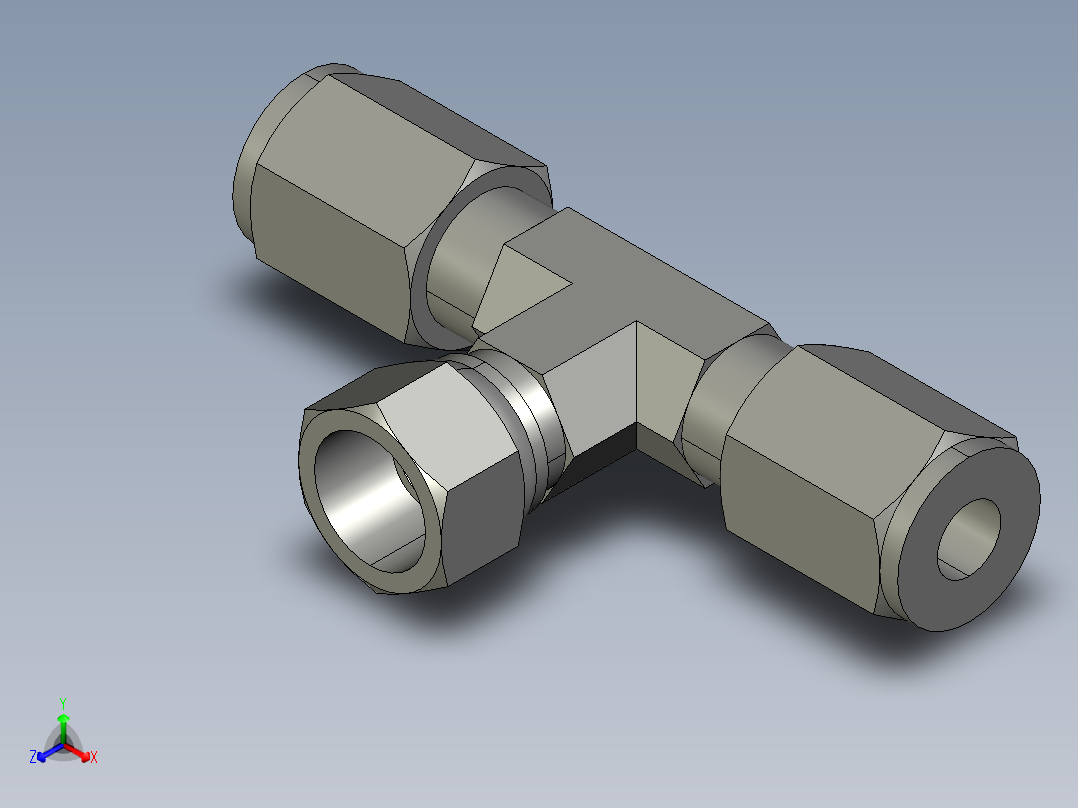 卡套式工业通用硬管接头4_s6bu-s主视图