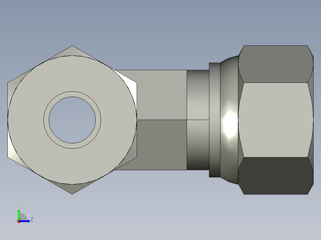 卡套式工业通用硬管接头4_s6bu-s左视图
