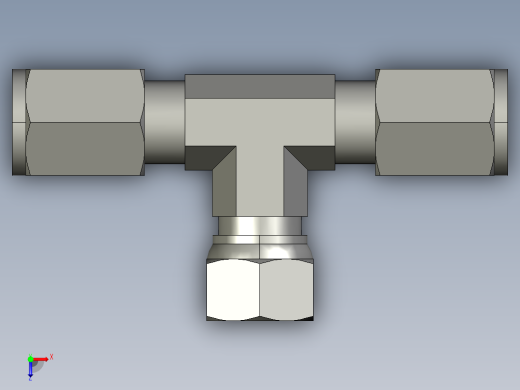 卡套式工业通用硬管接头4_s6bu-s俯视缩略图