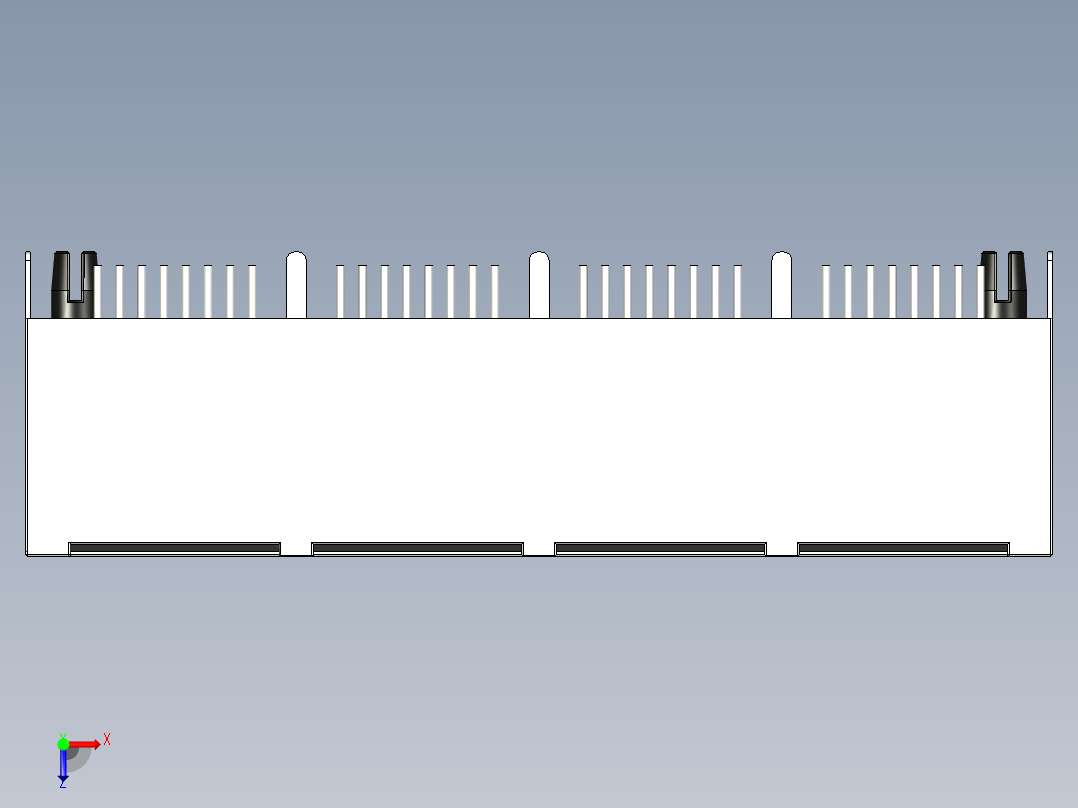 4端口RJ45插座俯视图