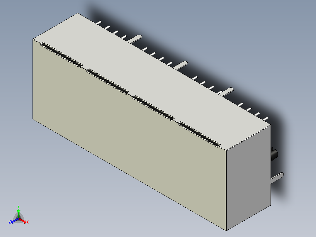 4端口RJ45插座正等轴测图