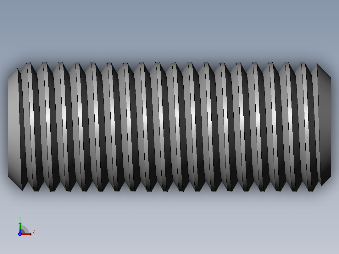 DIN 913-ISO 4026 固定螺钉-M24 L=60.SLDPRT前视图