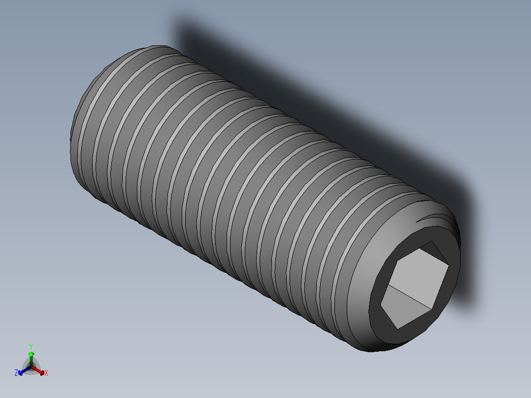 DIN 913-ISO 4026 固定螺钉-M24 L=60.SLDPRT正等轴测图
