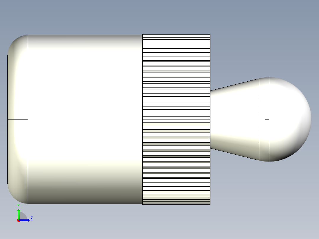 側向式定位柱(鋼材梢A)2215-3D多系列多零件图纸模型左视图