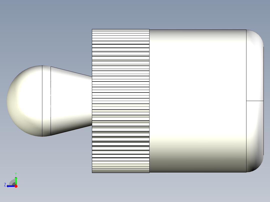 側向式定位柱(鋼材梢A)2215-3D多系列多零件图纸模型右视图