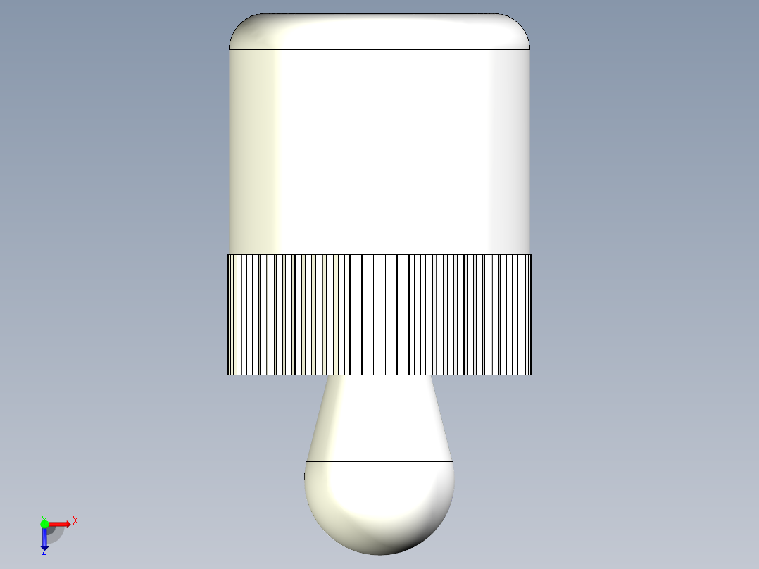 側向式定位柱(鋼材梢A)2215-3D多系列多零件图纸模型俯视图