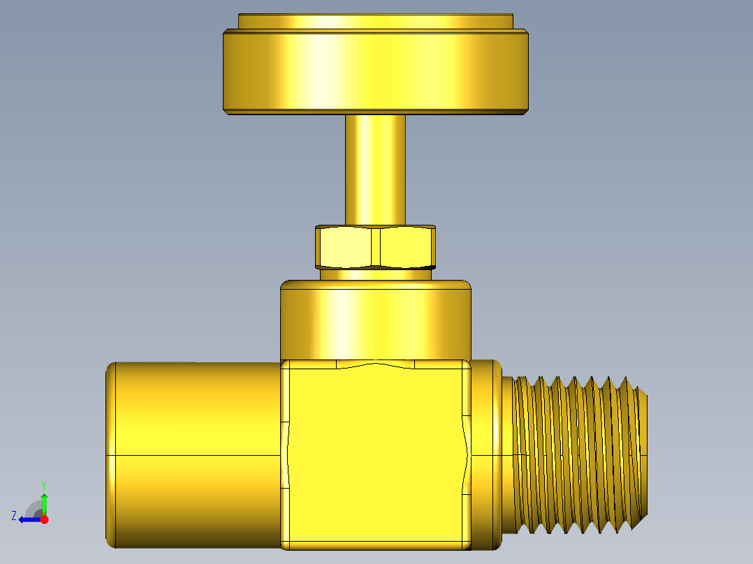管件接头、螺纹接头、三通(67)右视图