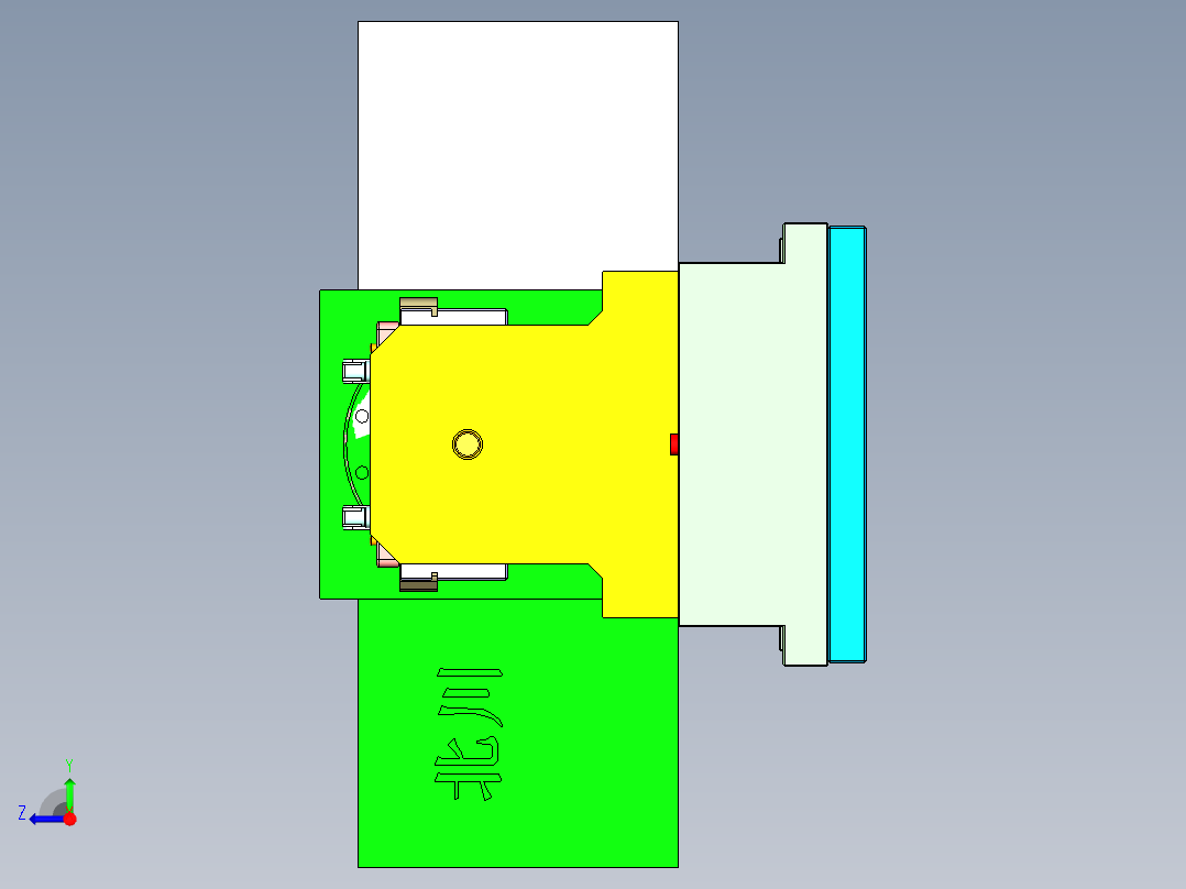 X1-笔记本CNC工装夹具三维模型CNC3-1130右视图