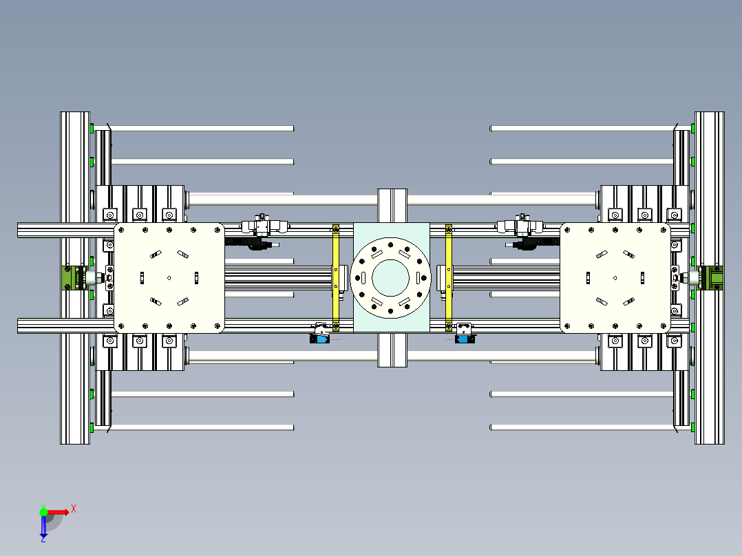 抓包码垛气动抓手俯视图