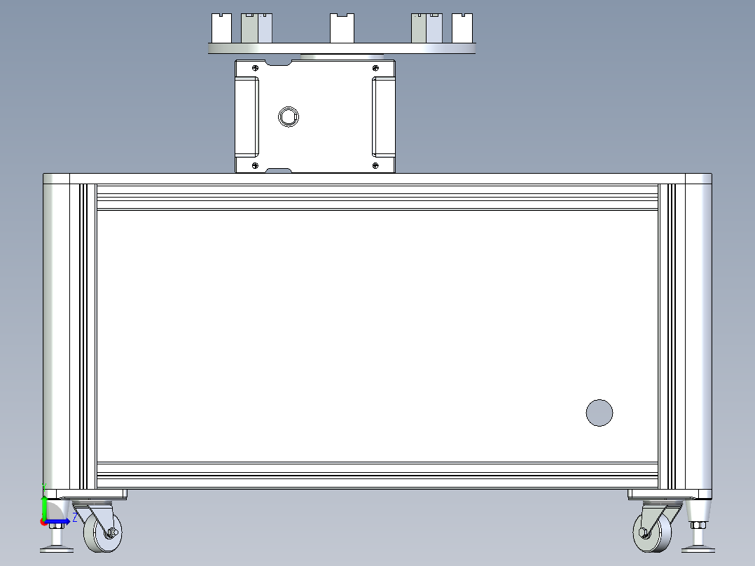 多工位转盘平台设计左视图