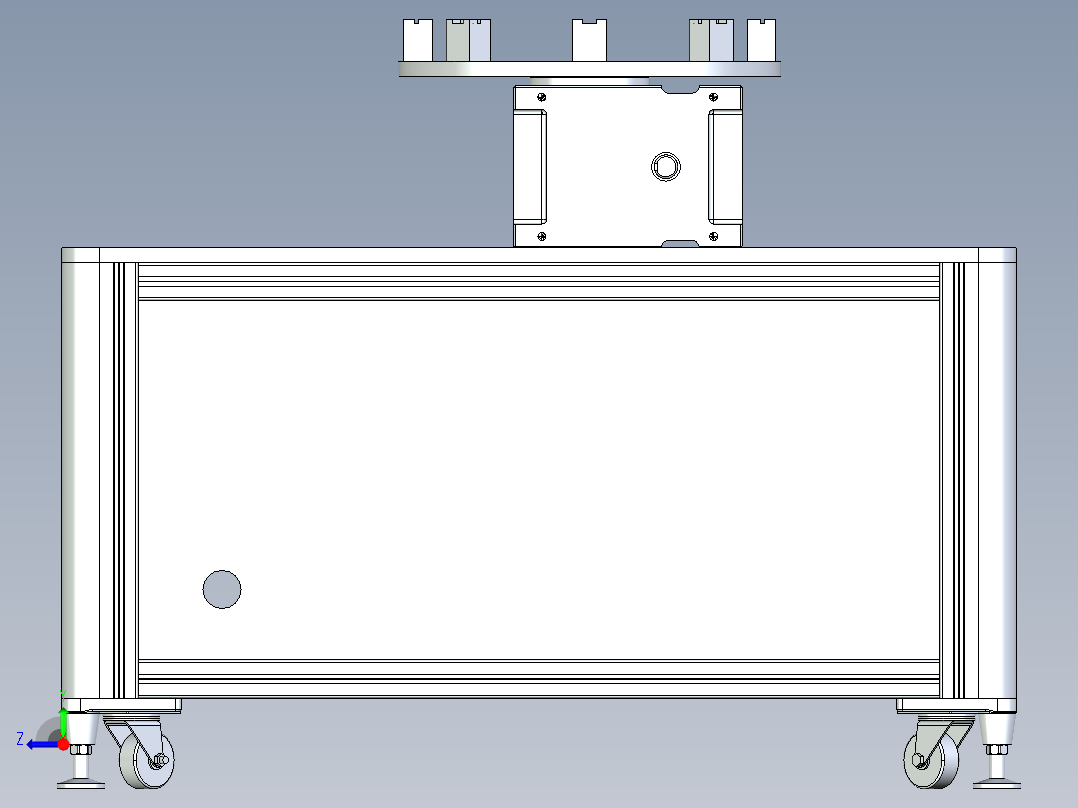 多工位转盘平台设计右视图