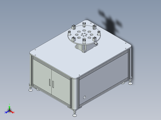 多工位转盘平台设计正等轴测缩略图