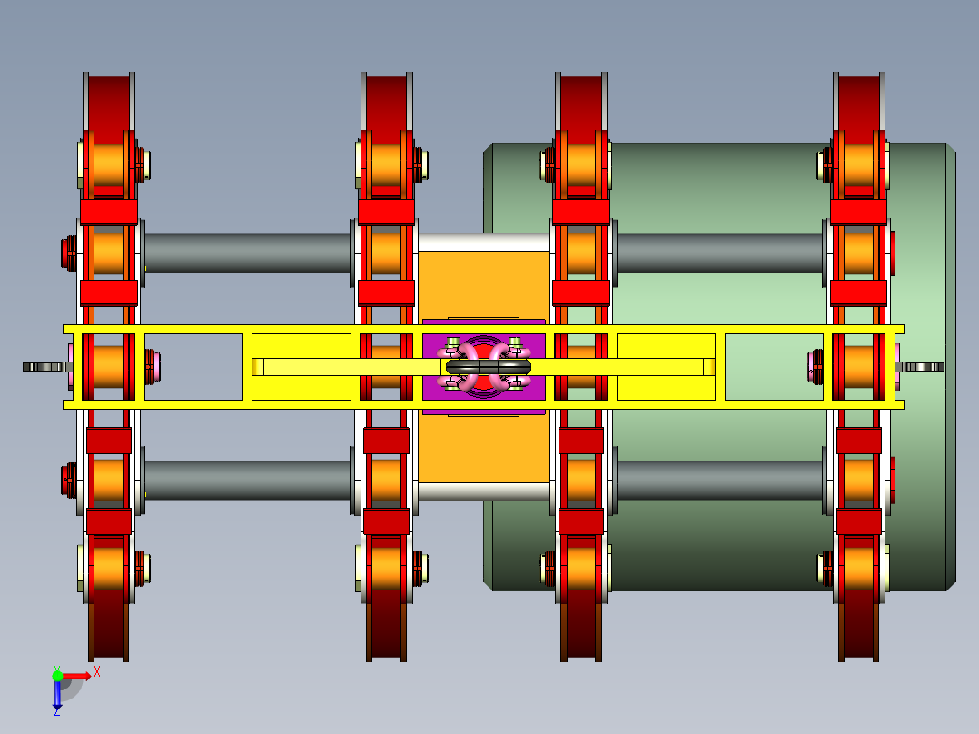 大圆柱体夹爪俯视图
