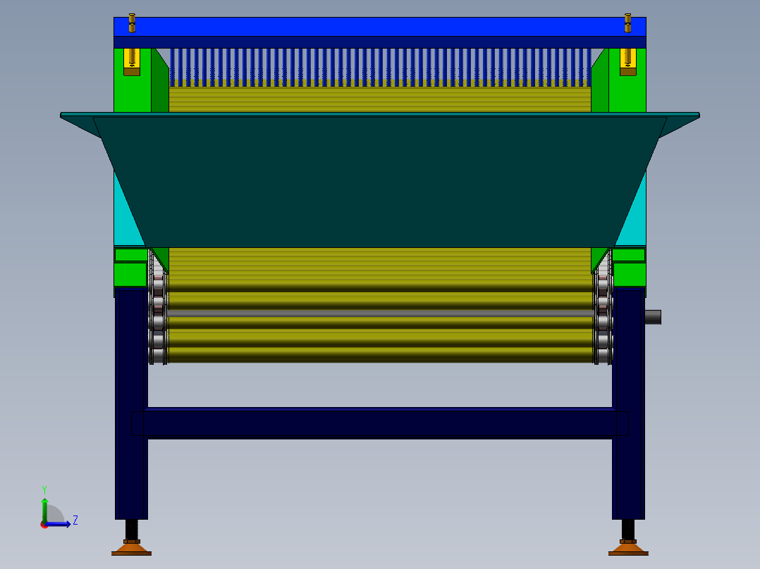 链式滚筒提升上料机左视图