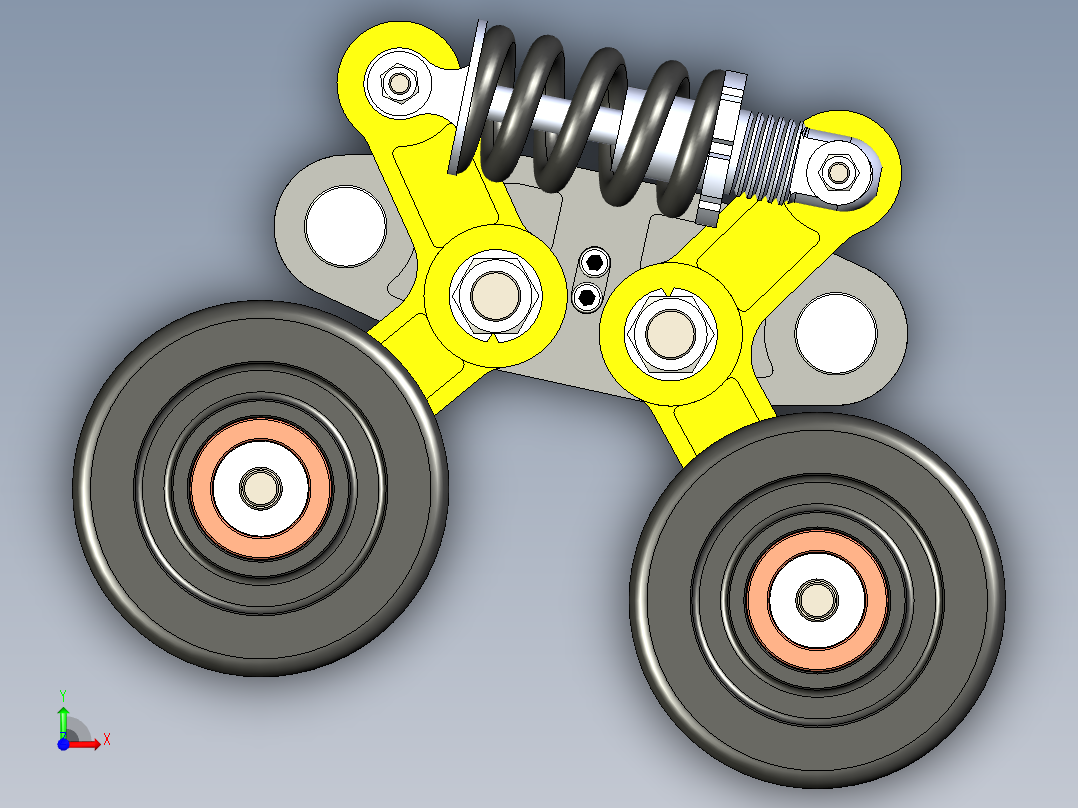 履带减震结构前视图