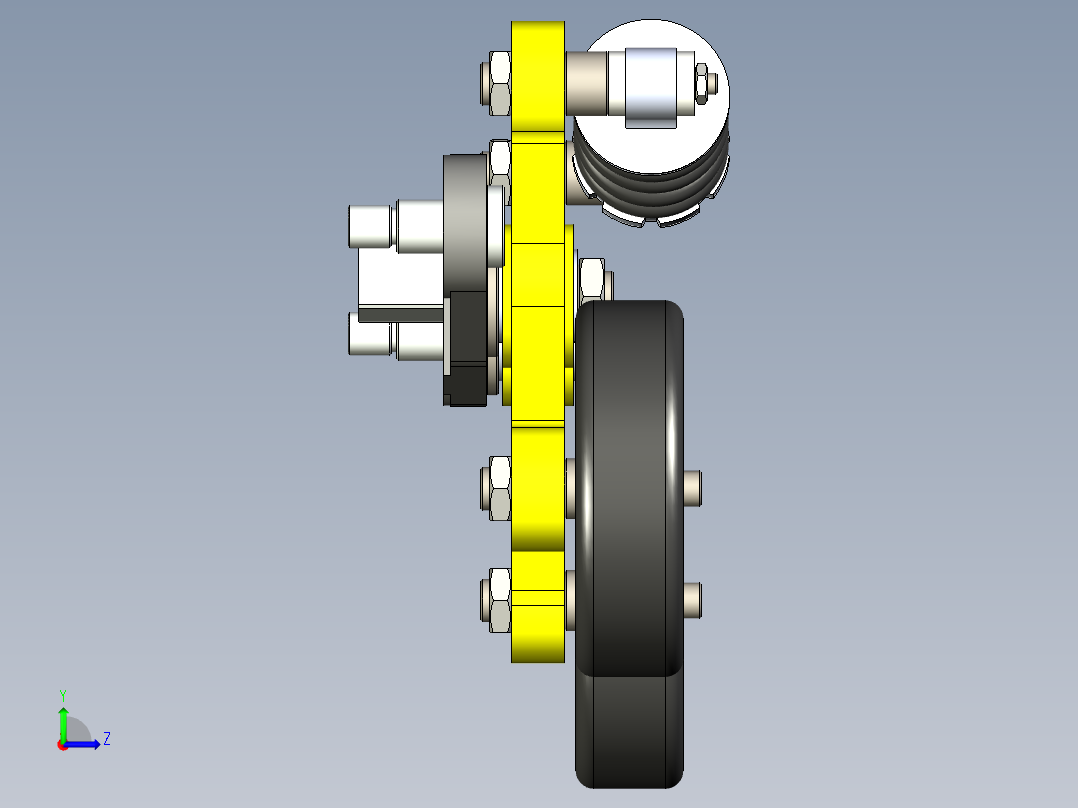 履带减震结构左视图