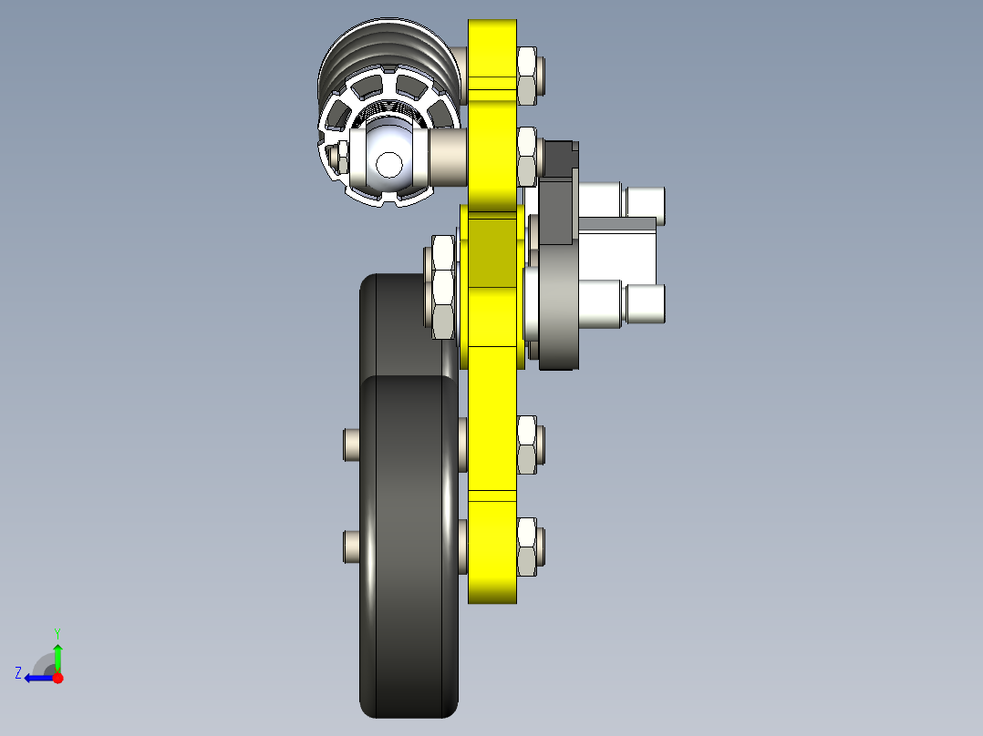 履带减震结构右视图