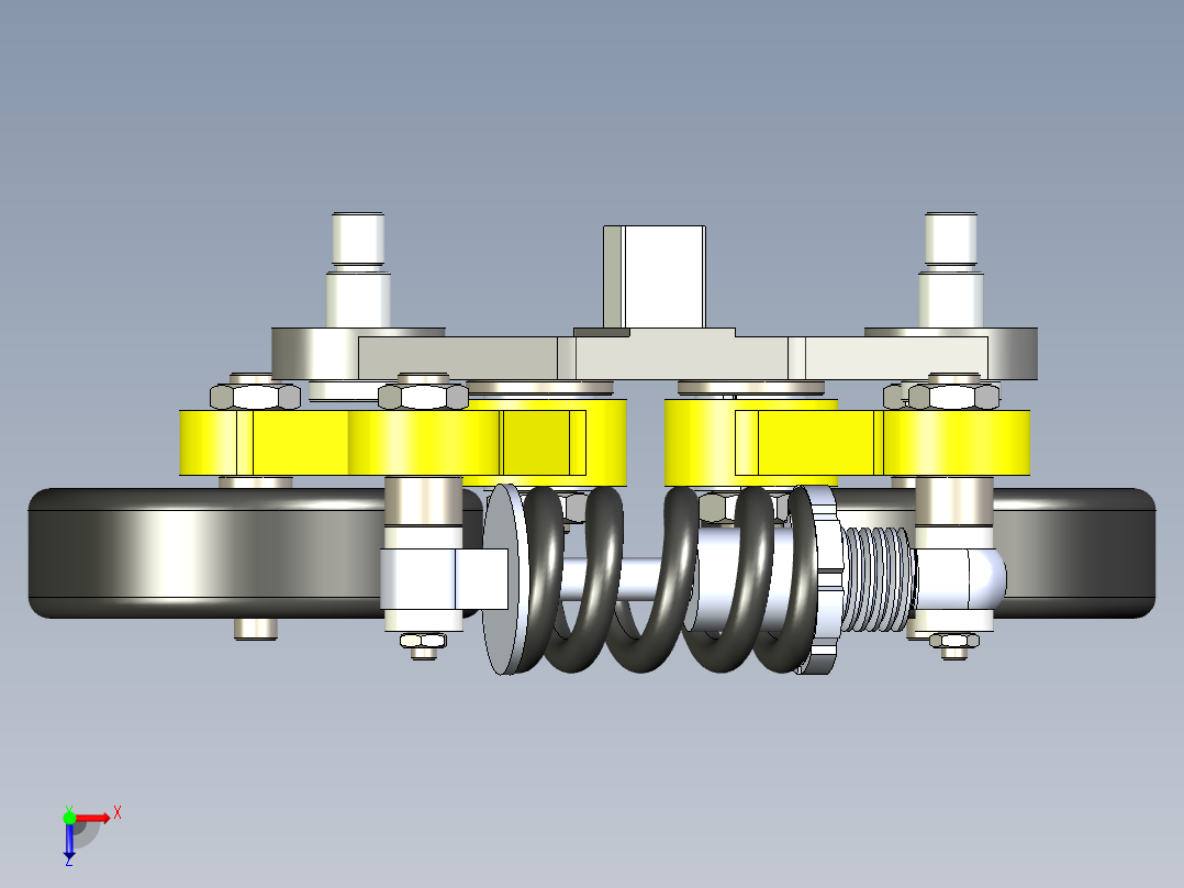 履带减震结构俯视图