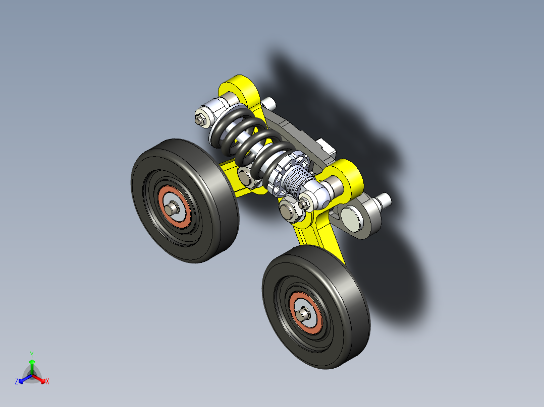 履带减震结构正等轴测图