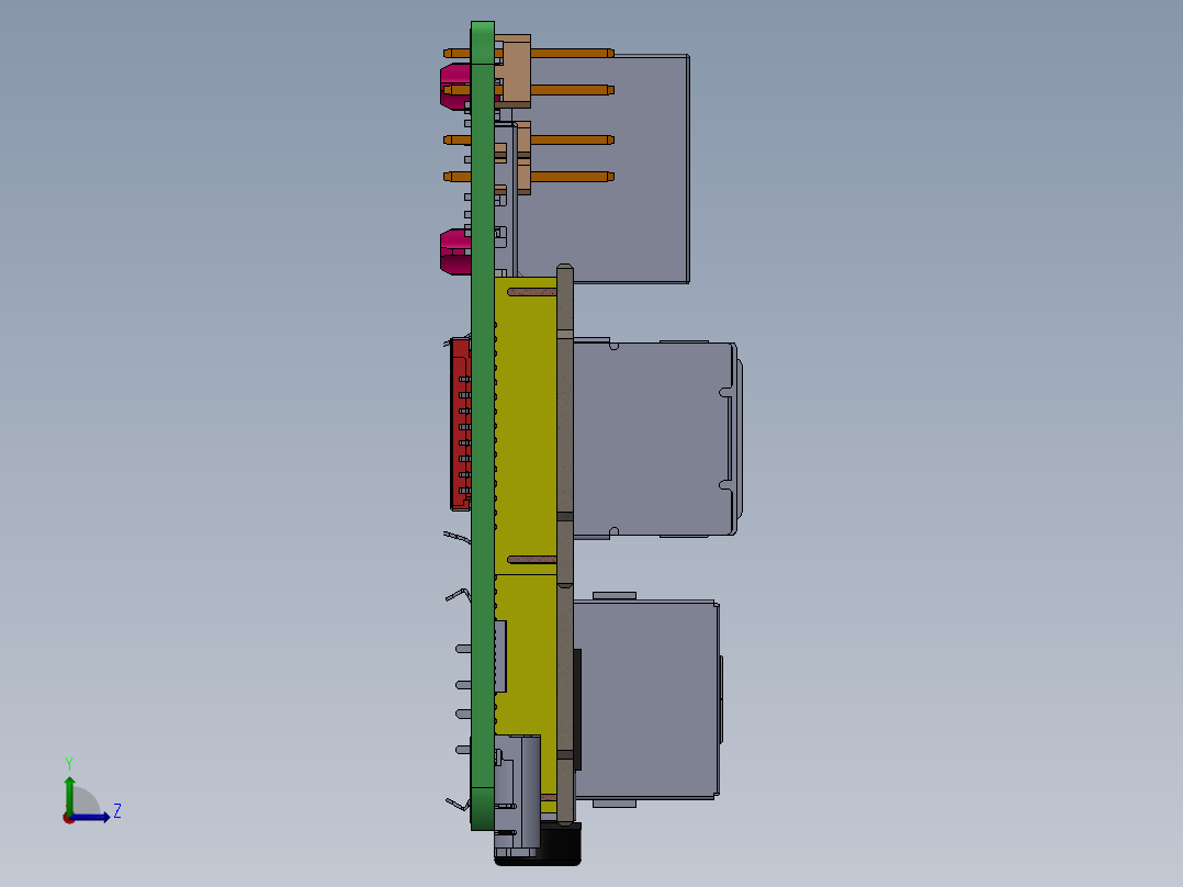 树莓派(28)左视图