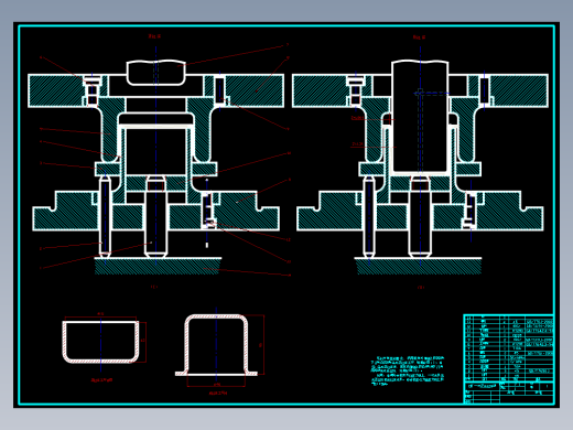 口杯一次正反拉深复合模具设计-冲压模含7张CAD图