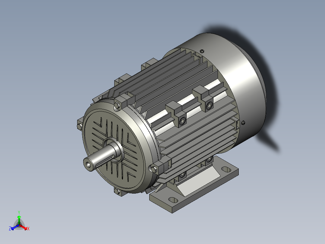 YE3系列电机B3安装(63180L)YE2-112-8P-15kW-B3主视图
