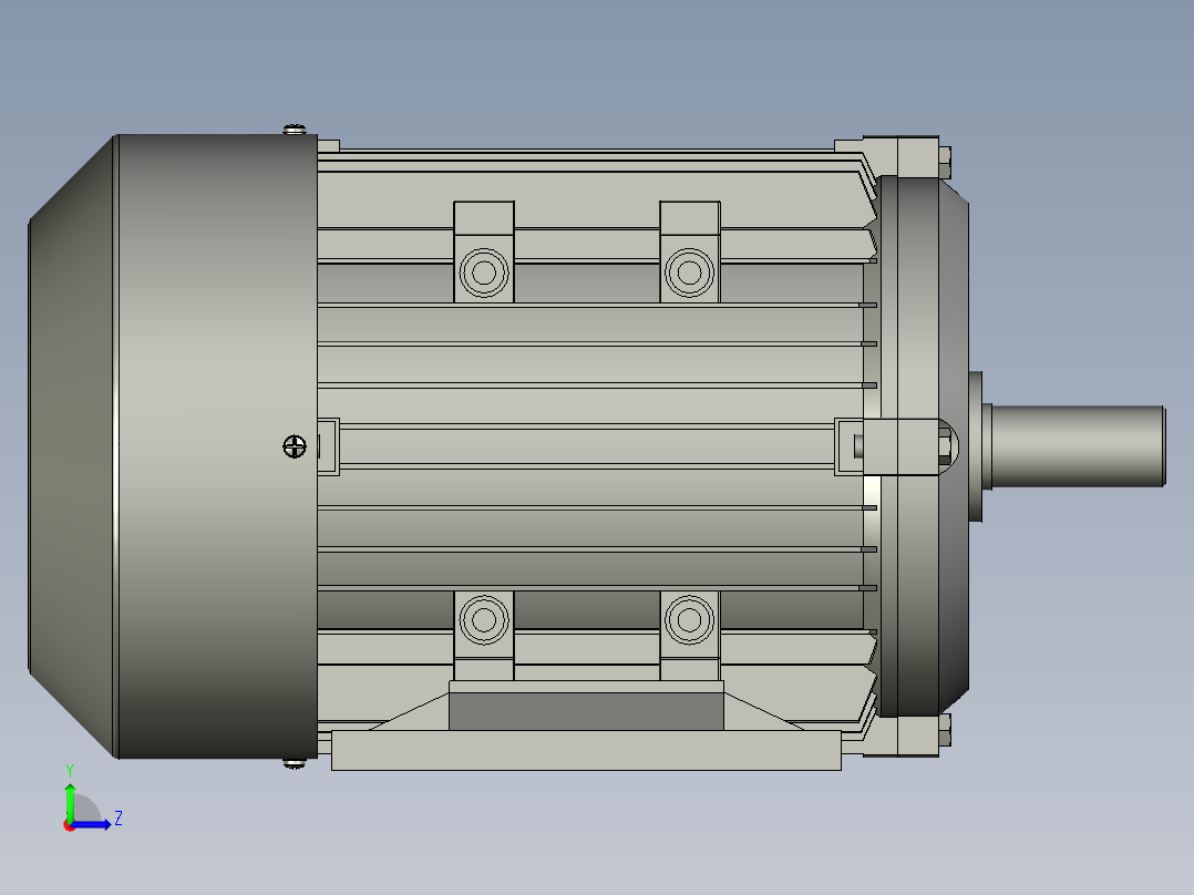 YE3系列电机B3安装(63180L)YE2-112-8P-15kW-B3左视图