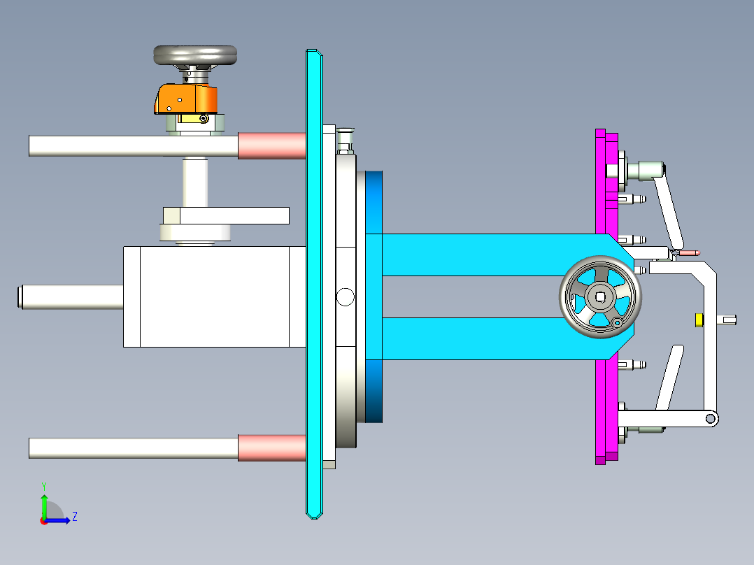 顶升旋转设备设计左视图