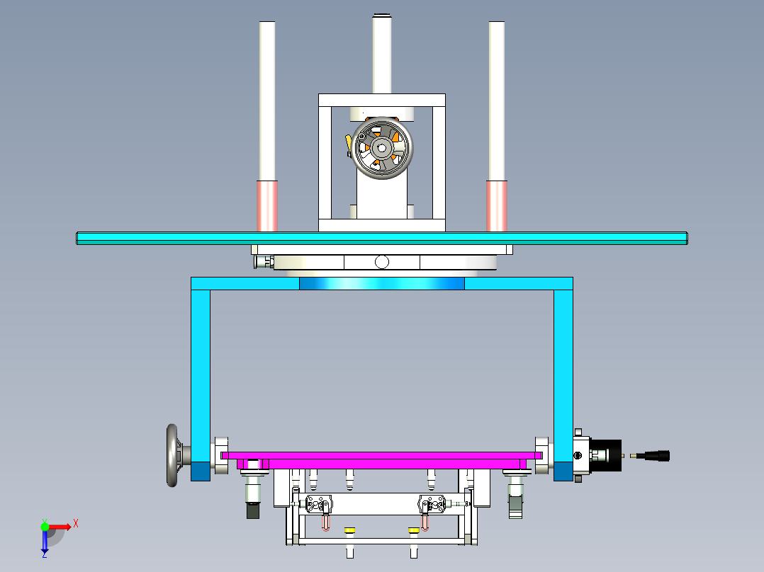 顶升旋转设备设计俯视图