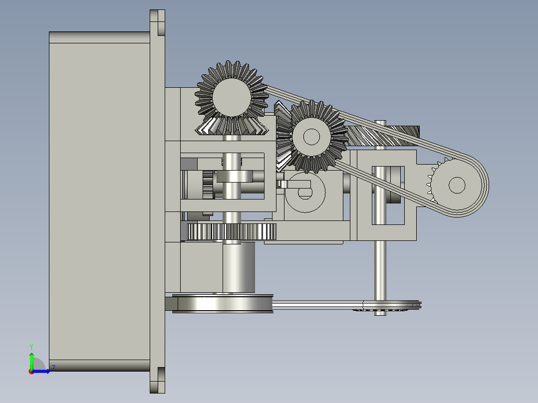 数控齿条插齿机左视图