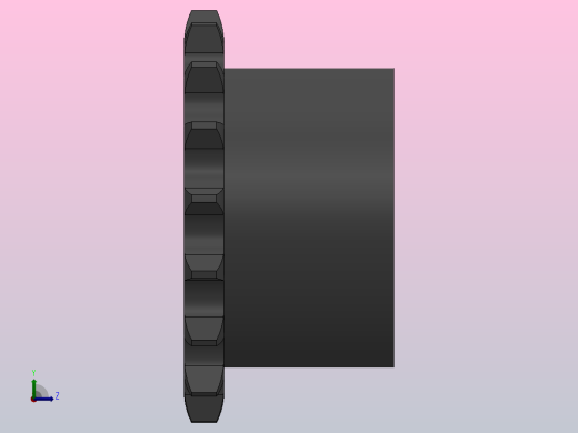 直孔链轮06B型_17-06B-1左视缩略图