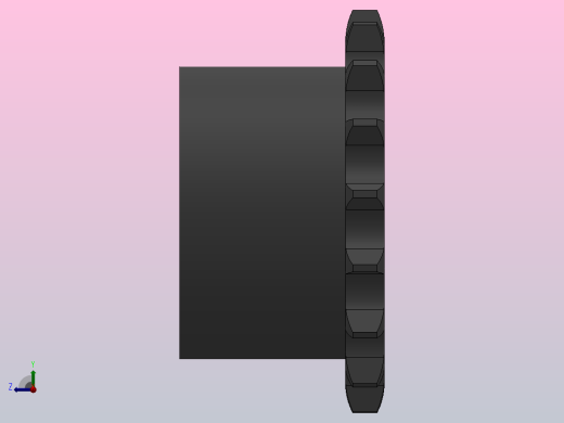 直孔链轮06B型_17-06B-1右视缩略图