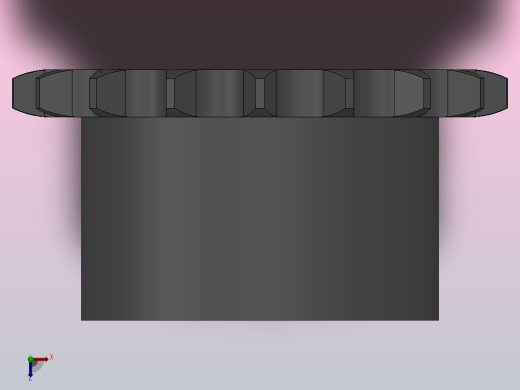 直孔链轮06B型_17-06B-1俯视缩略图