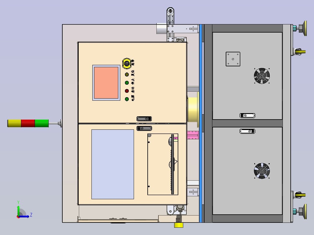 锂电池壳视觉缺陷检测机 sw21左视图
