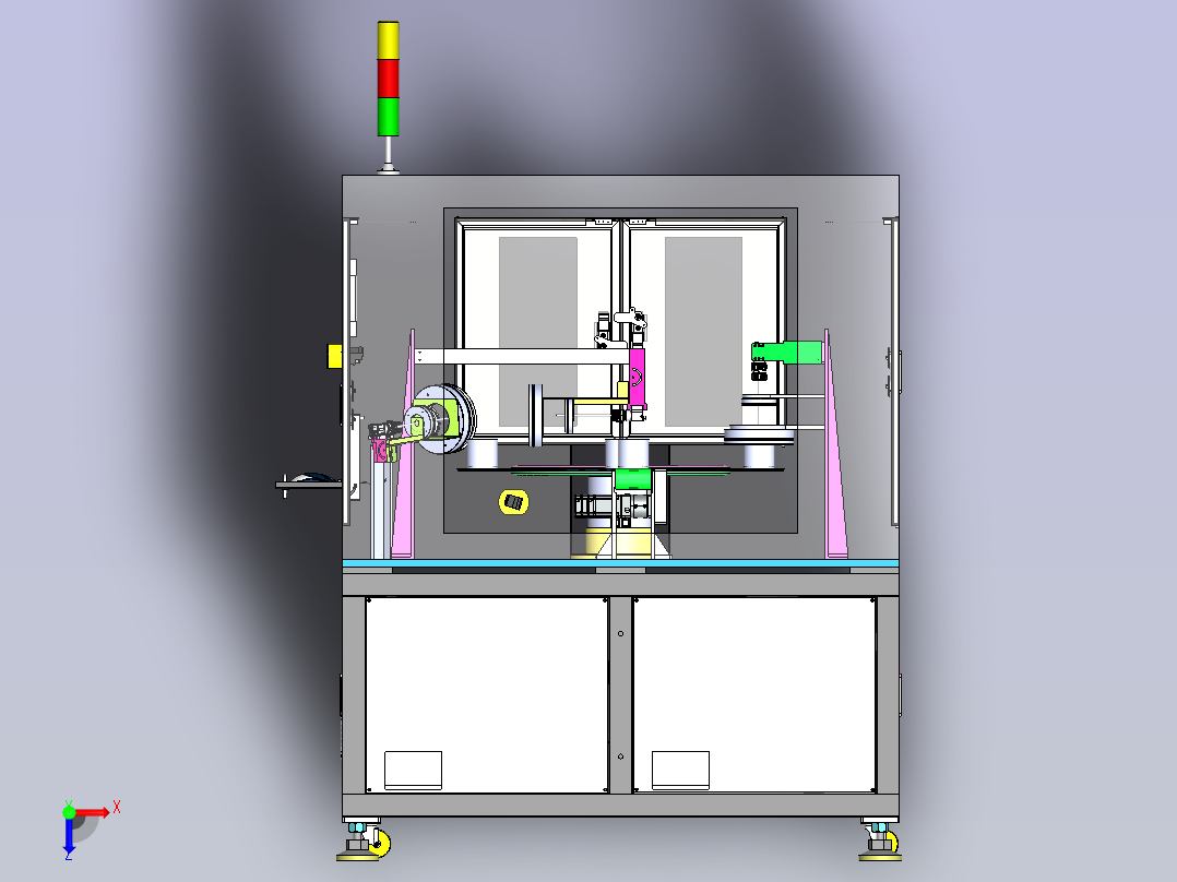 锂电池壳视觉缺陷检测机 sw21俯视图