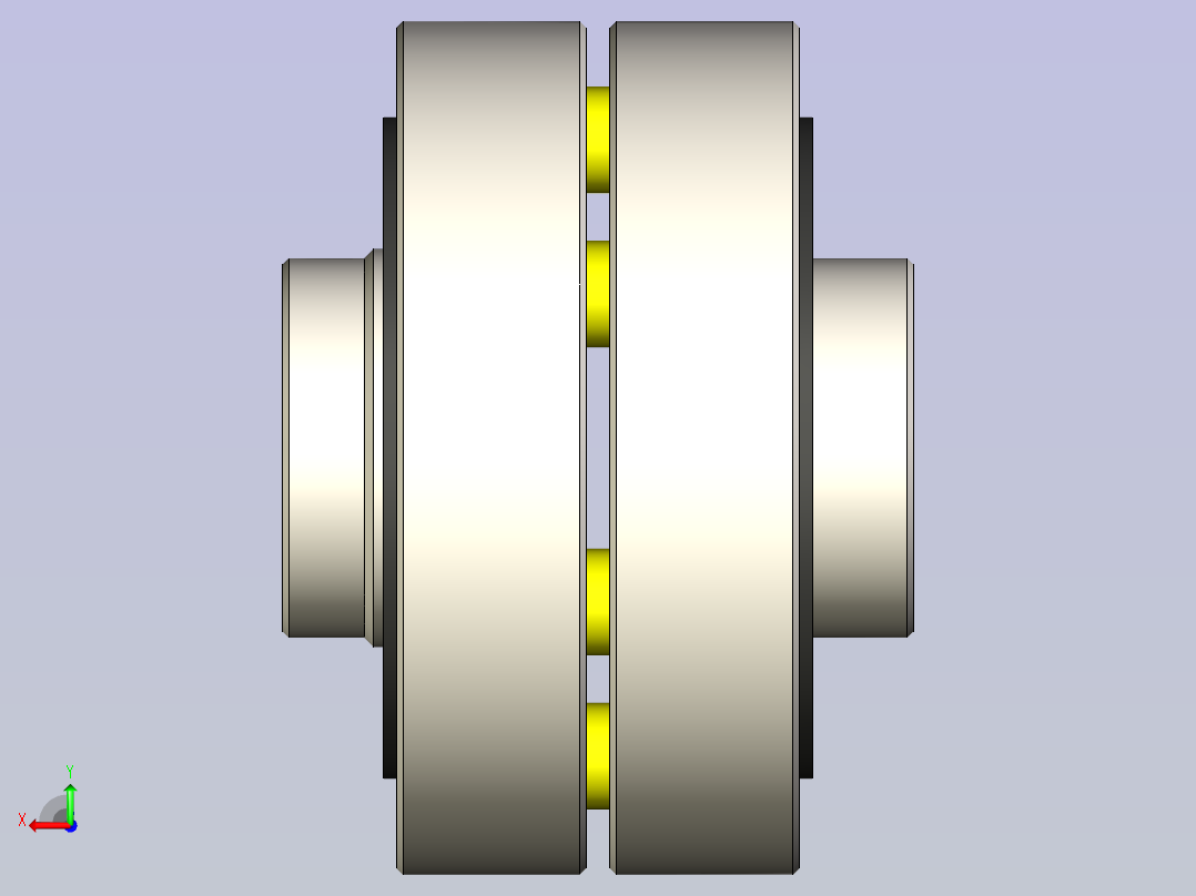 GB╱T 5014-2017[LX型弹性柱销联轴器（基本型）YA 12×32／YA 12×32]后视图