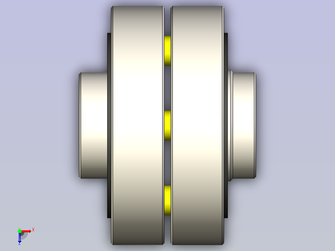 GB╱T 5014-2017[LX型弹性柱销联轴器（基本型）YA 12×32／YA 12×32]俯视图