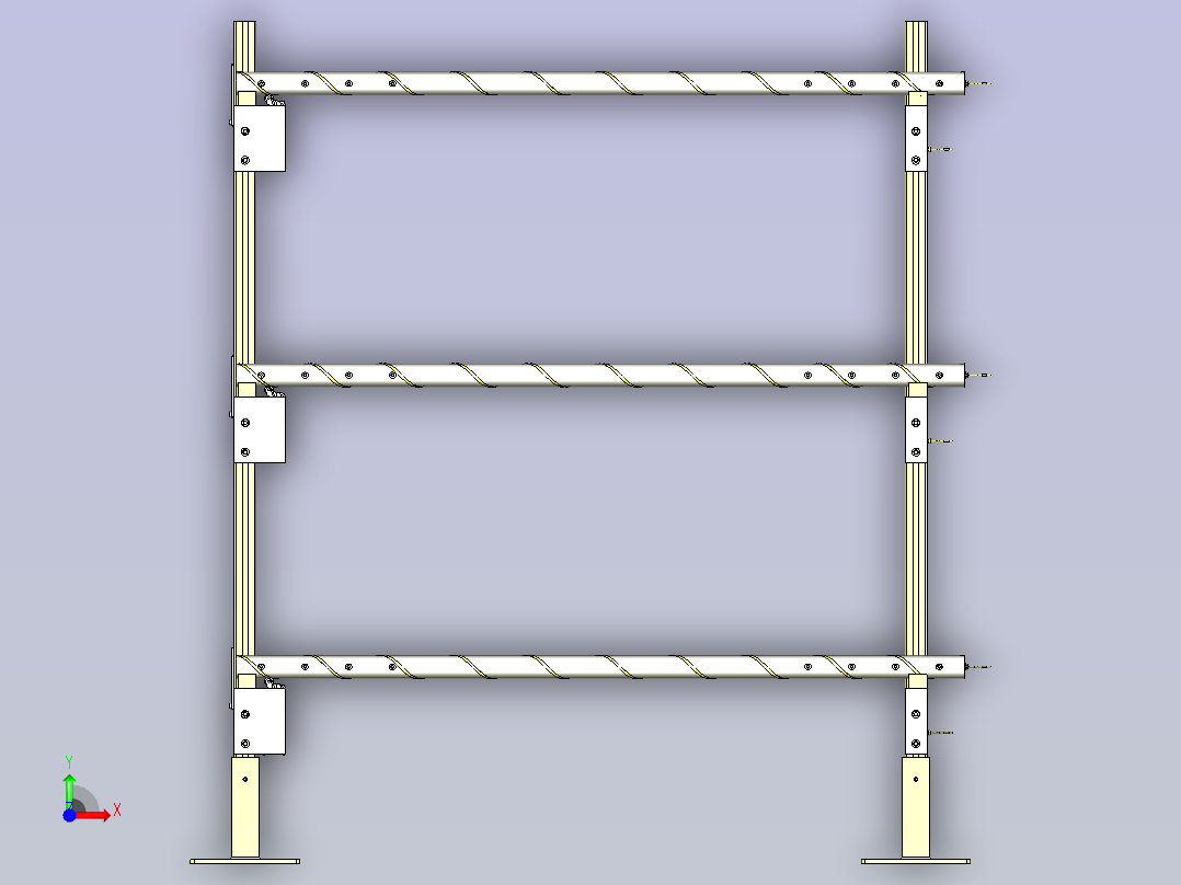 一种简易安全杠3D图纸前视图