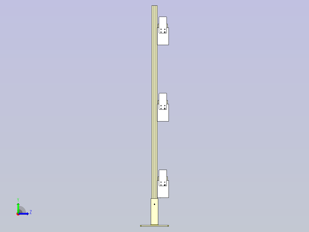 一种简易安全杠3D图纸左视图
